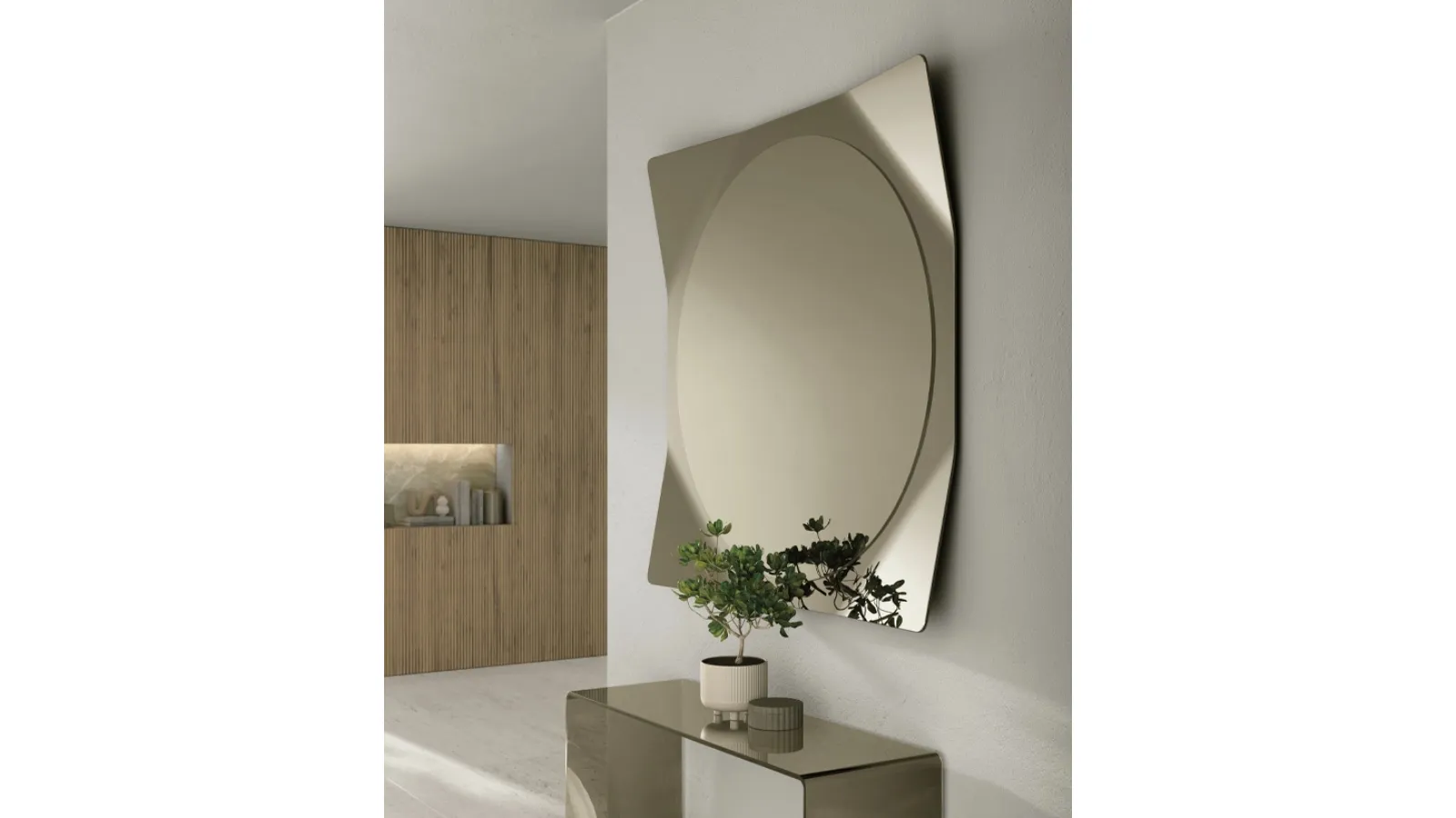 Specchio Lynx con cornice a specchio di Target Point