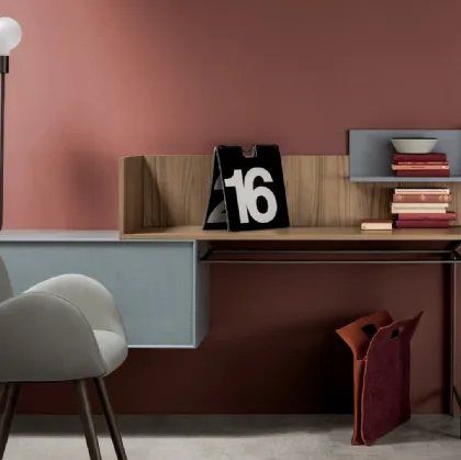 Scrittoio Tavolo H1115 dal design moderno in melaminico e laccato di SantaLucia