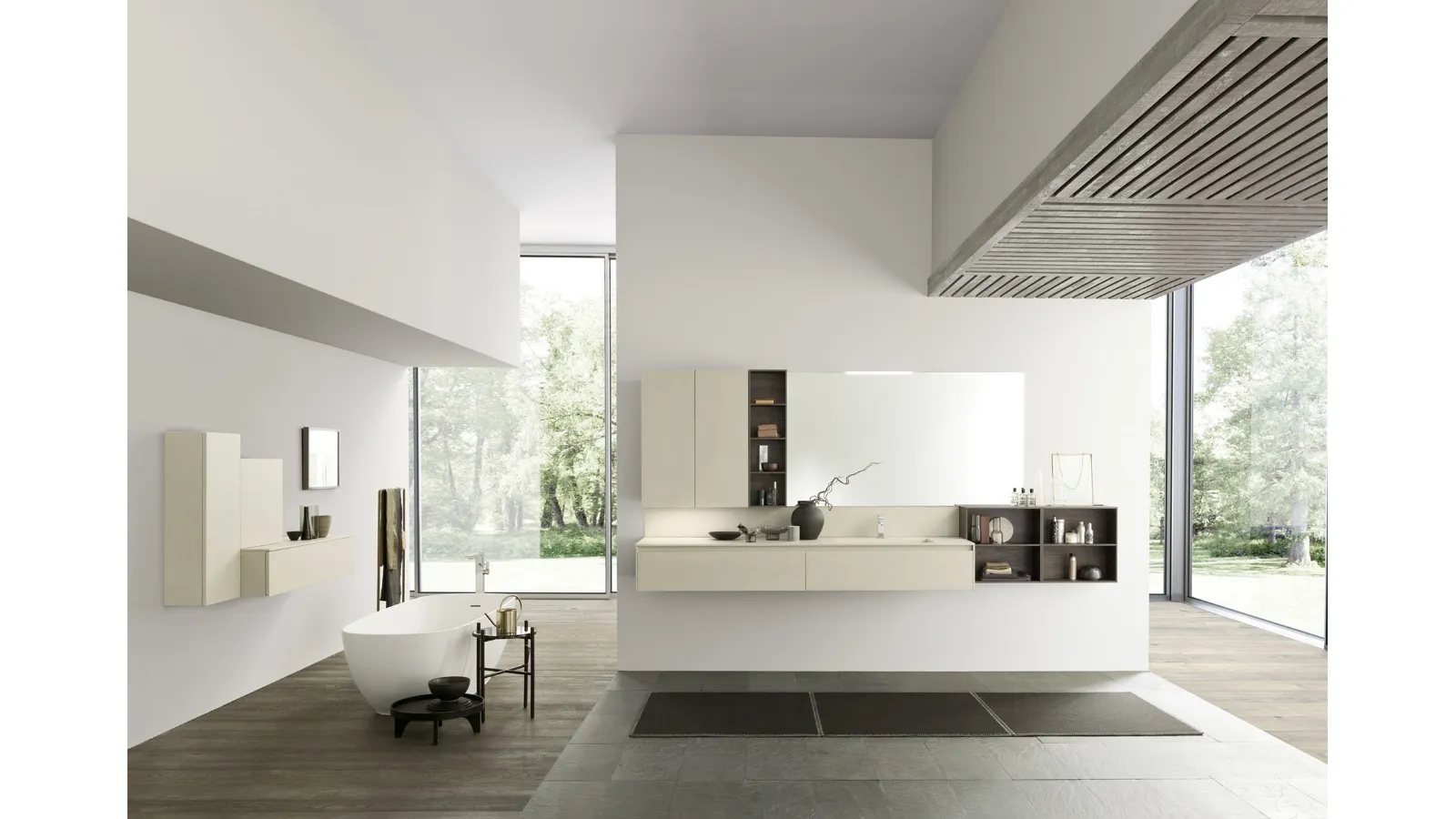 Mobile da Bagno sospeso M2 System C201 in ecomalta di Baxar