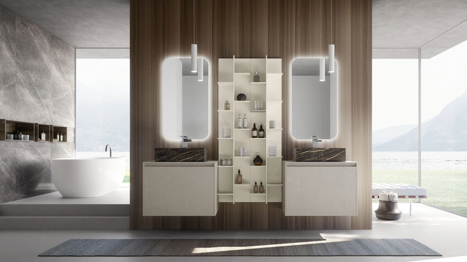 Mobile da Bagno sospeso M2 System 225 di Baxar