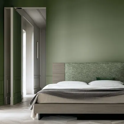 Letto in melaminico e tessuto Plinio di SantaLucia