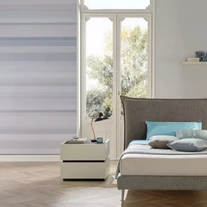 Letto singolo imbottito in tessuto con testiera SC211 di Moretti Compact