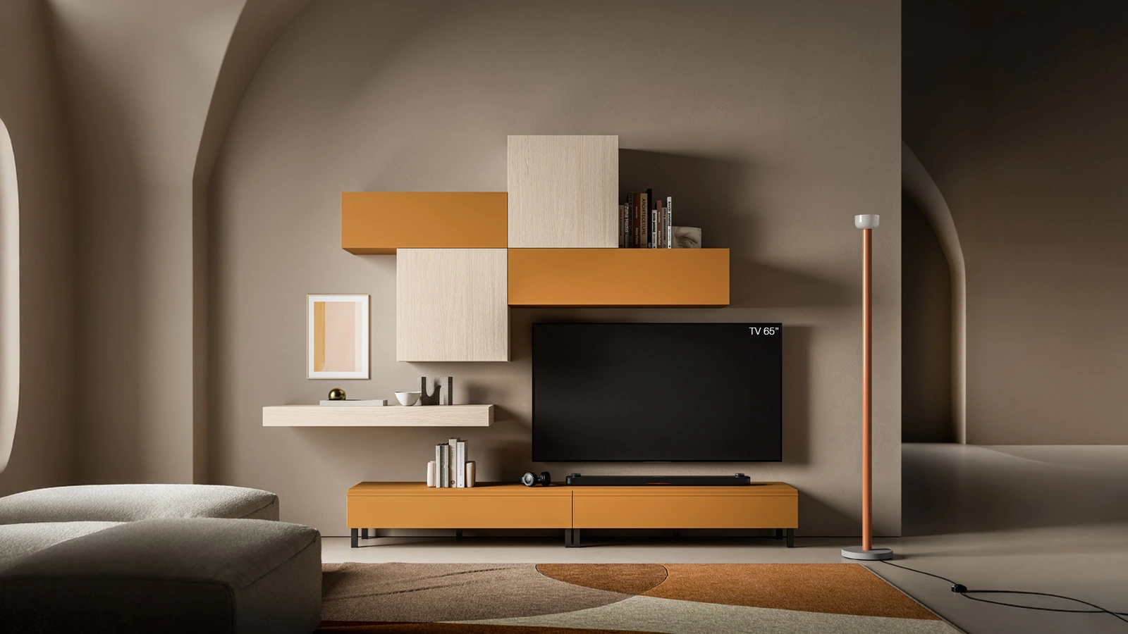 Parete Attrezzata Pratico PTG416 di SantaLucia