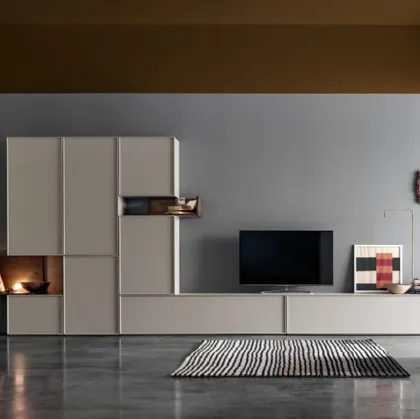 Parete attrezzata moderna in laccato KD009 di SantaLucia