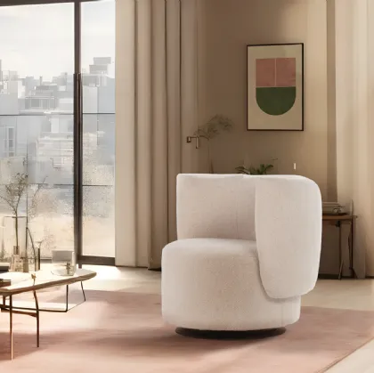 Poltroncina Milla in tessuto di Calia