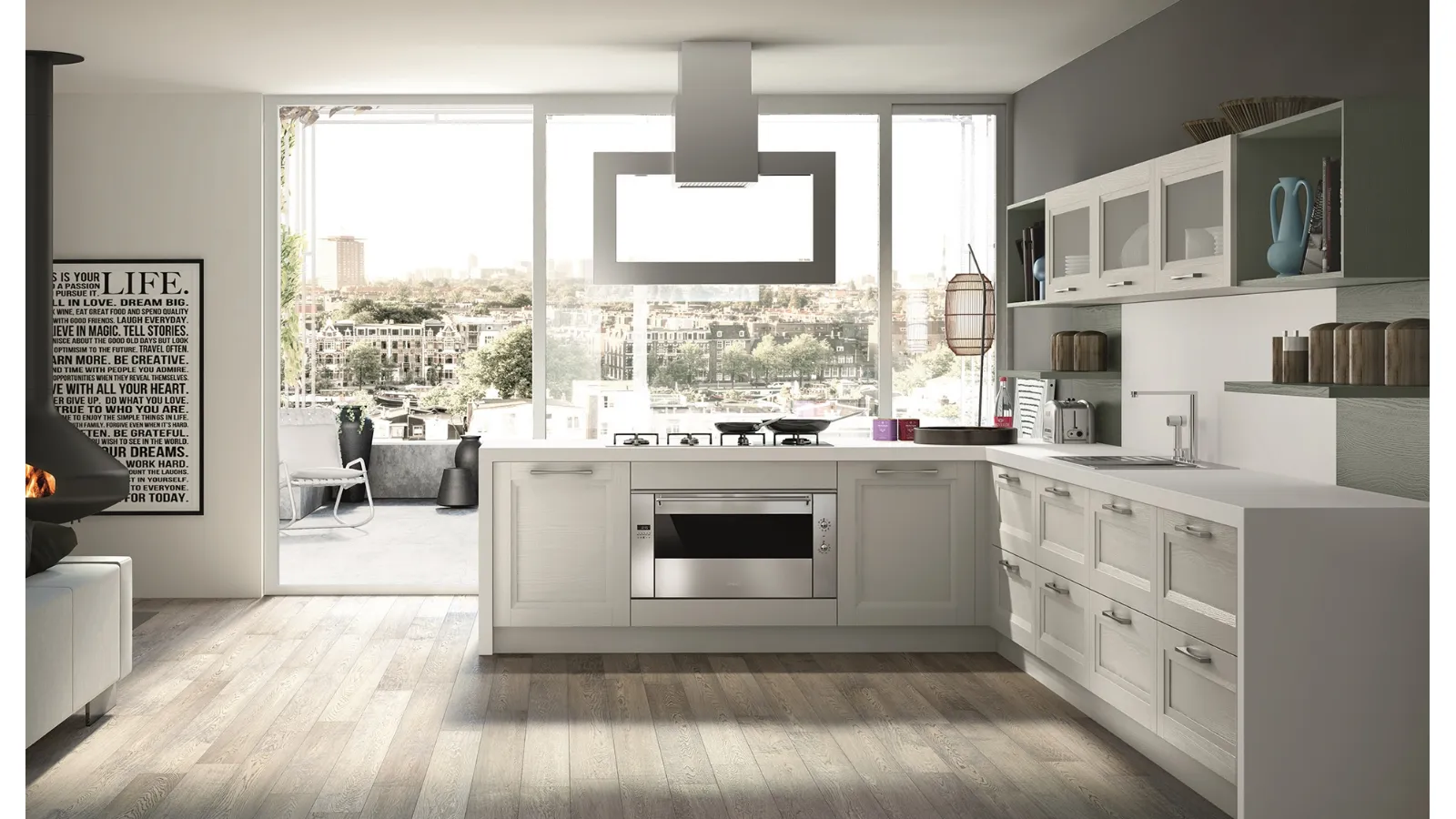 Cucina Classica con penisola Alba 02 di Essebi