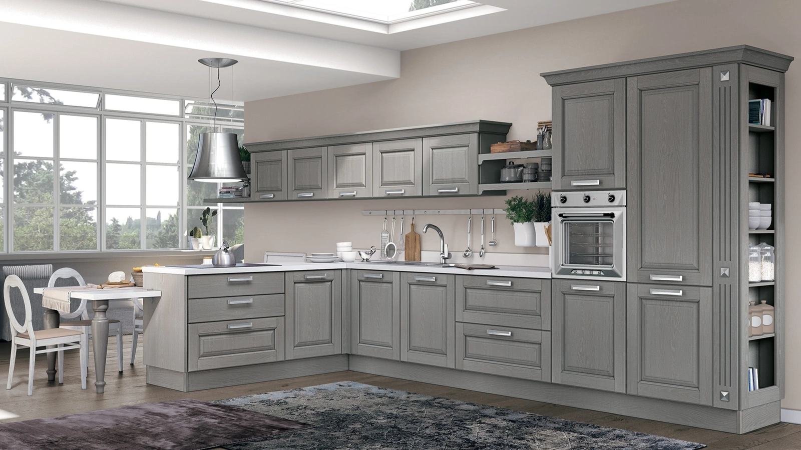 Cucina Classica con penisola Laura 01 di Lube