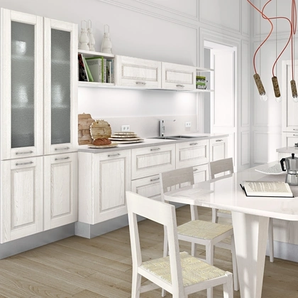 Cucina Classica Maya in frassino tinto Bianco di Atra Cucine