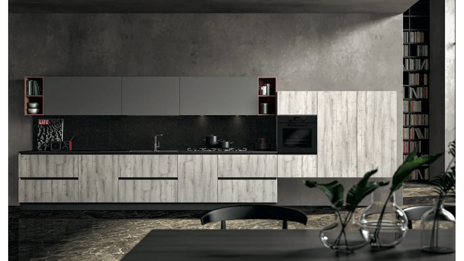 Cucina Moderna lineare Astro 04 di Essebi