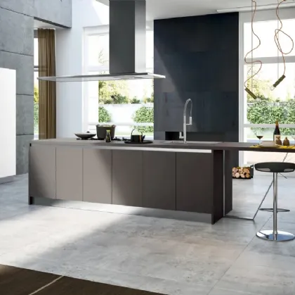 Cucina moderna Avantgarde Grigio Londra e Bianco di Atra Cucine