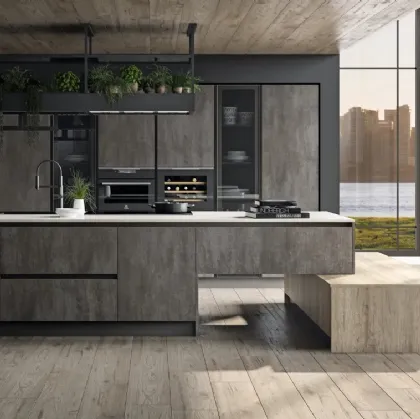 Cucina moderna Lab Textone Wraky di Atra Cucine