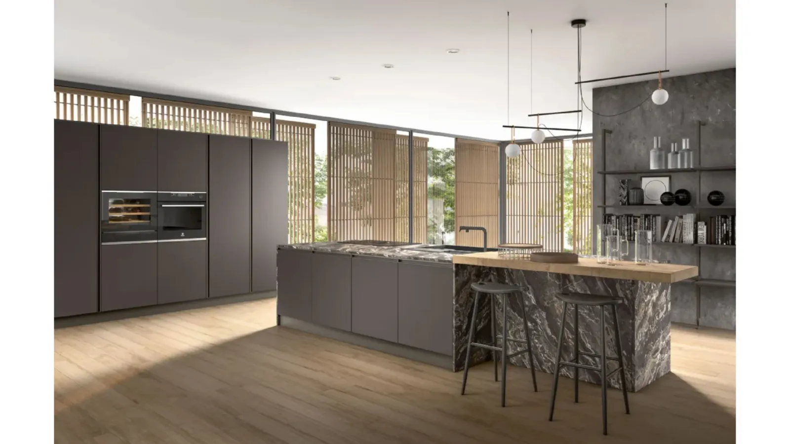 Cucina Moderna con isola Shine Royale di Atra Cucine