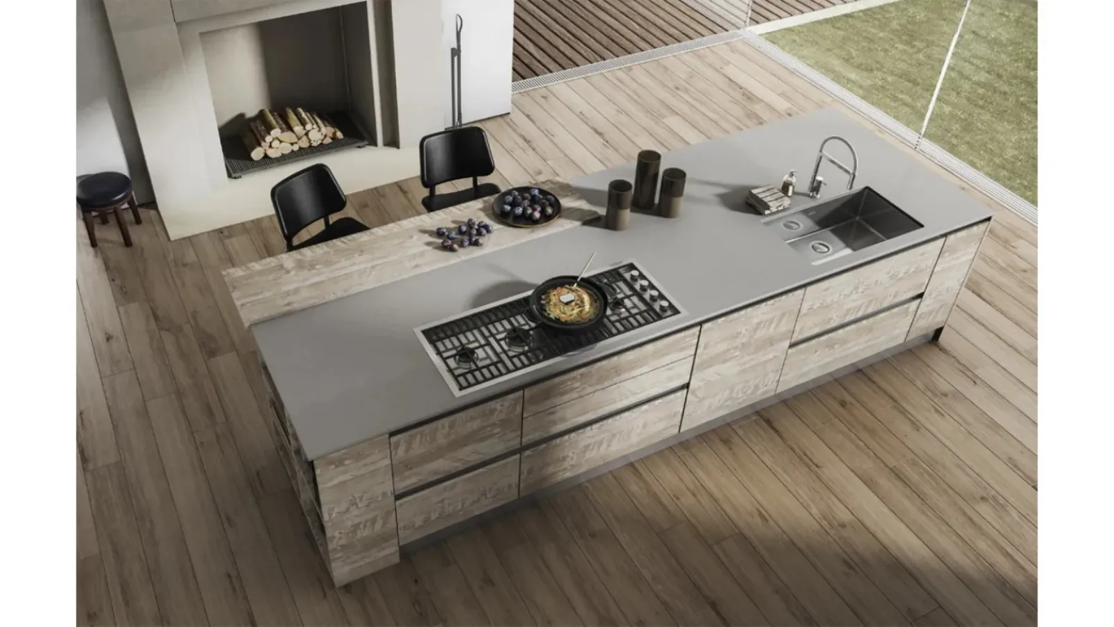 Cucina moderna System 22 Rovere Harlem di Atra Cucine