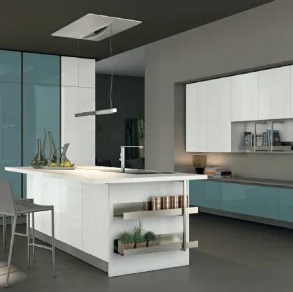 Cucina Moderna con isola Clover 06 di Lube