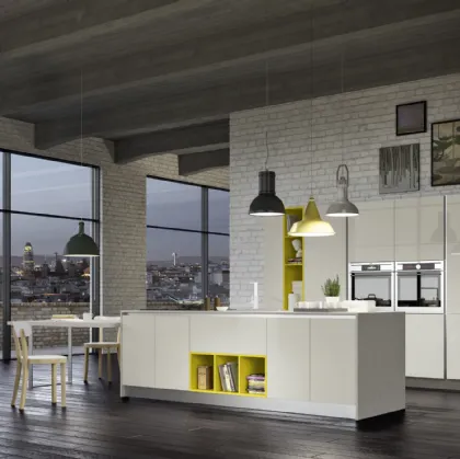 Cucina Moderna con isola Gloss composizione 01 di Essebi