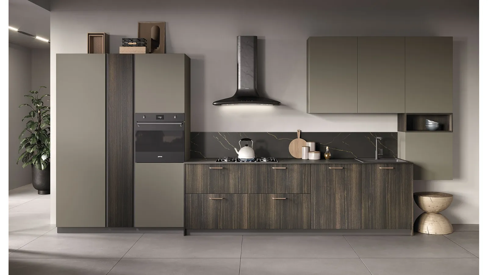 Cucina Moderna lineare Just24 02 di Essebi