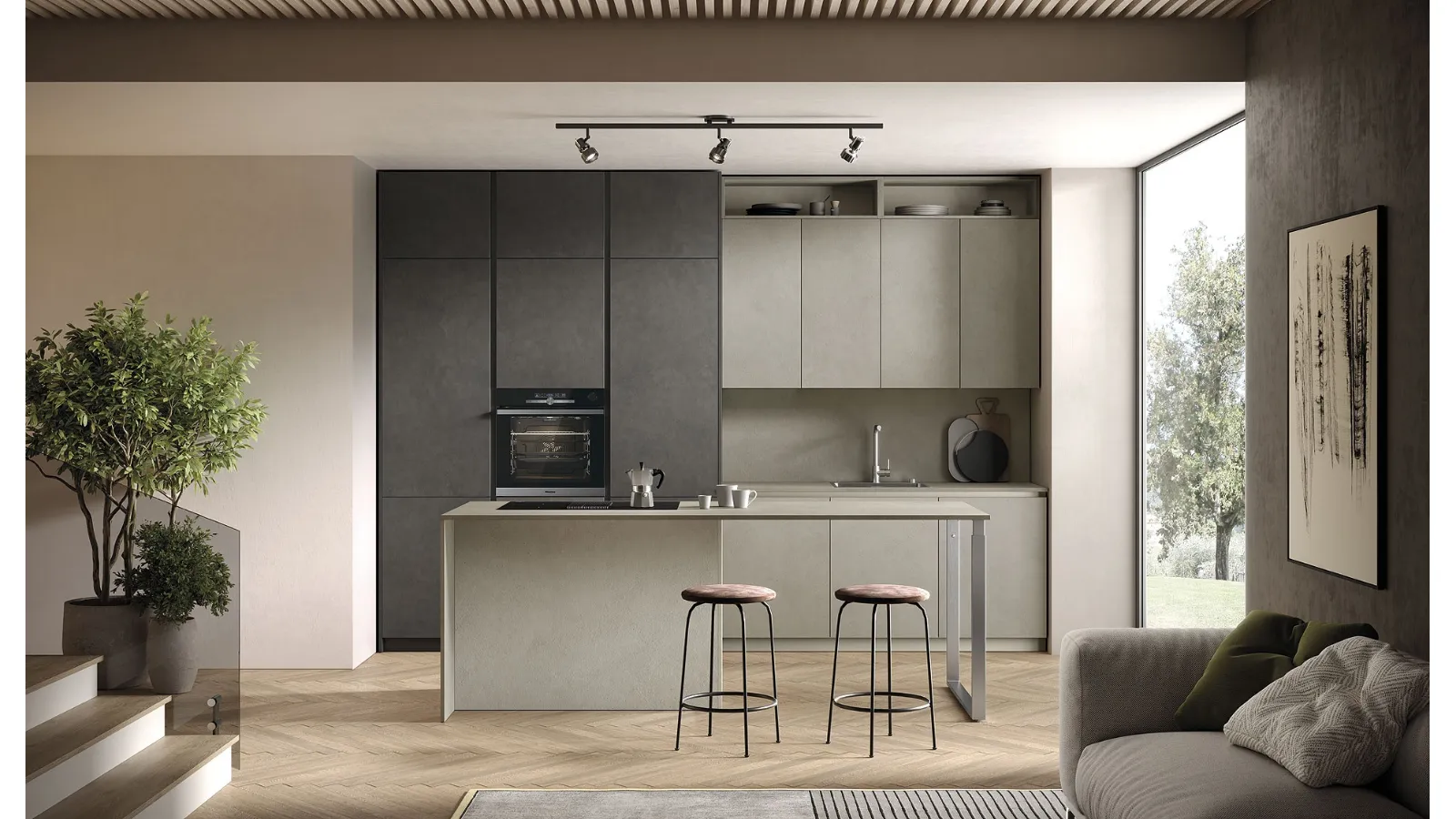 Cucina Moderna con isola Just24 03 di Essebi