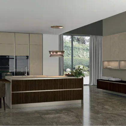 Cucina Moderna con isola Clover 01 di Lube