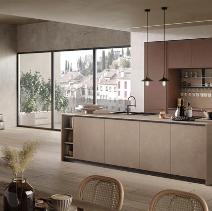 Cucina Moderna con isola Materia 04 di Essebi