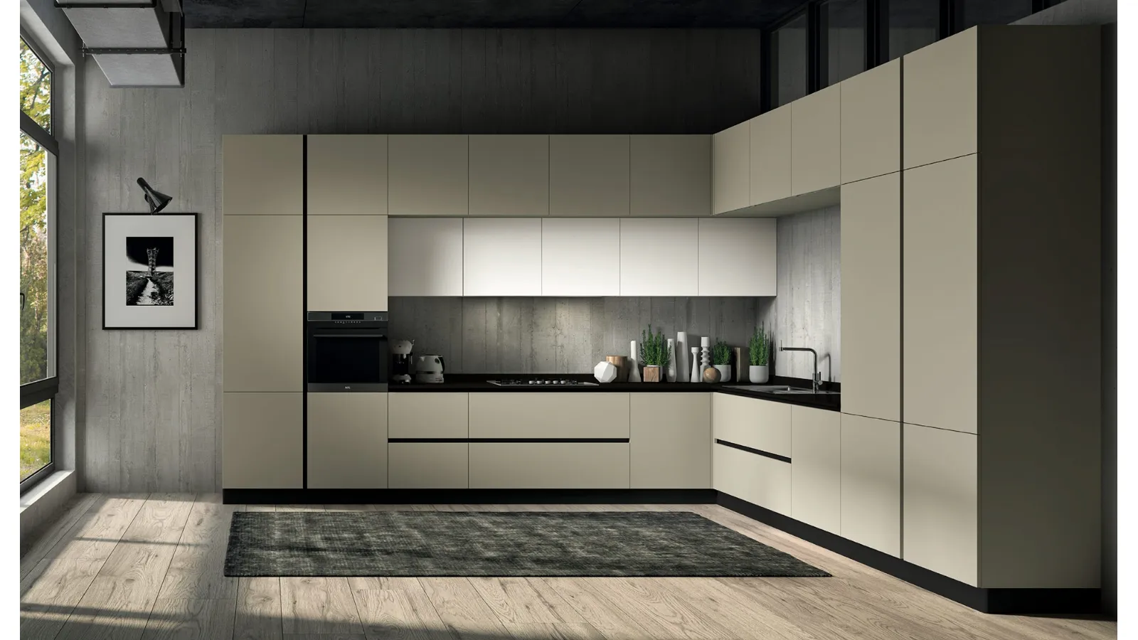 Cucina Moderna angolare Seta 06 di Essebi