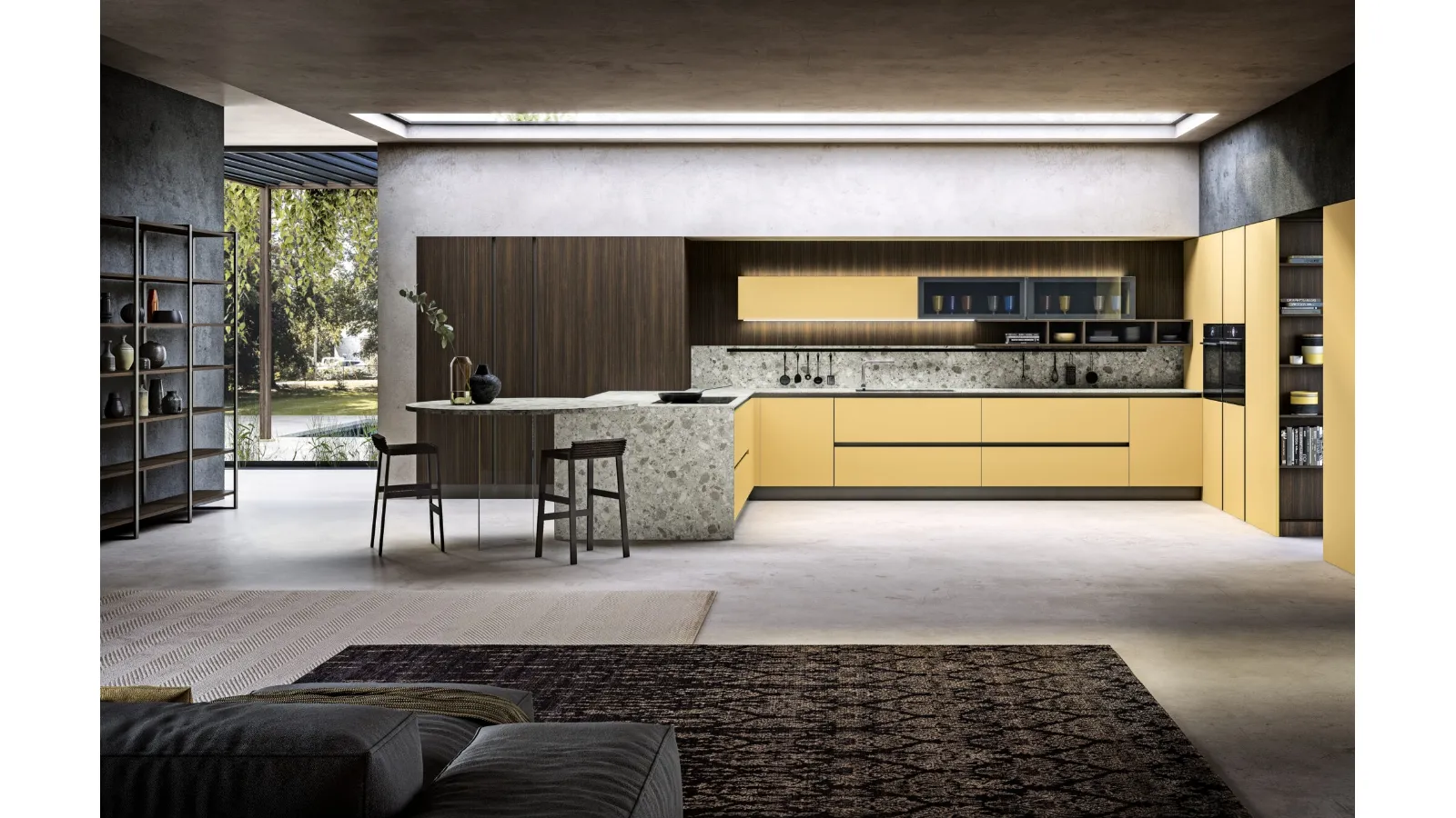 Cucina Moderna Shine Senape di Atra Cucine