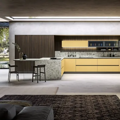 Cucina Moderna Shine Senape di Atra Cucine