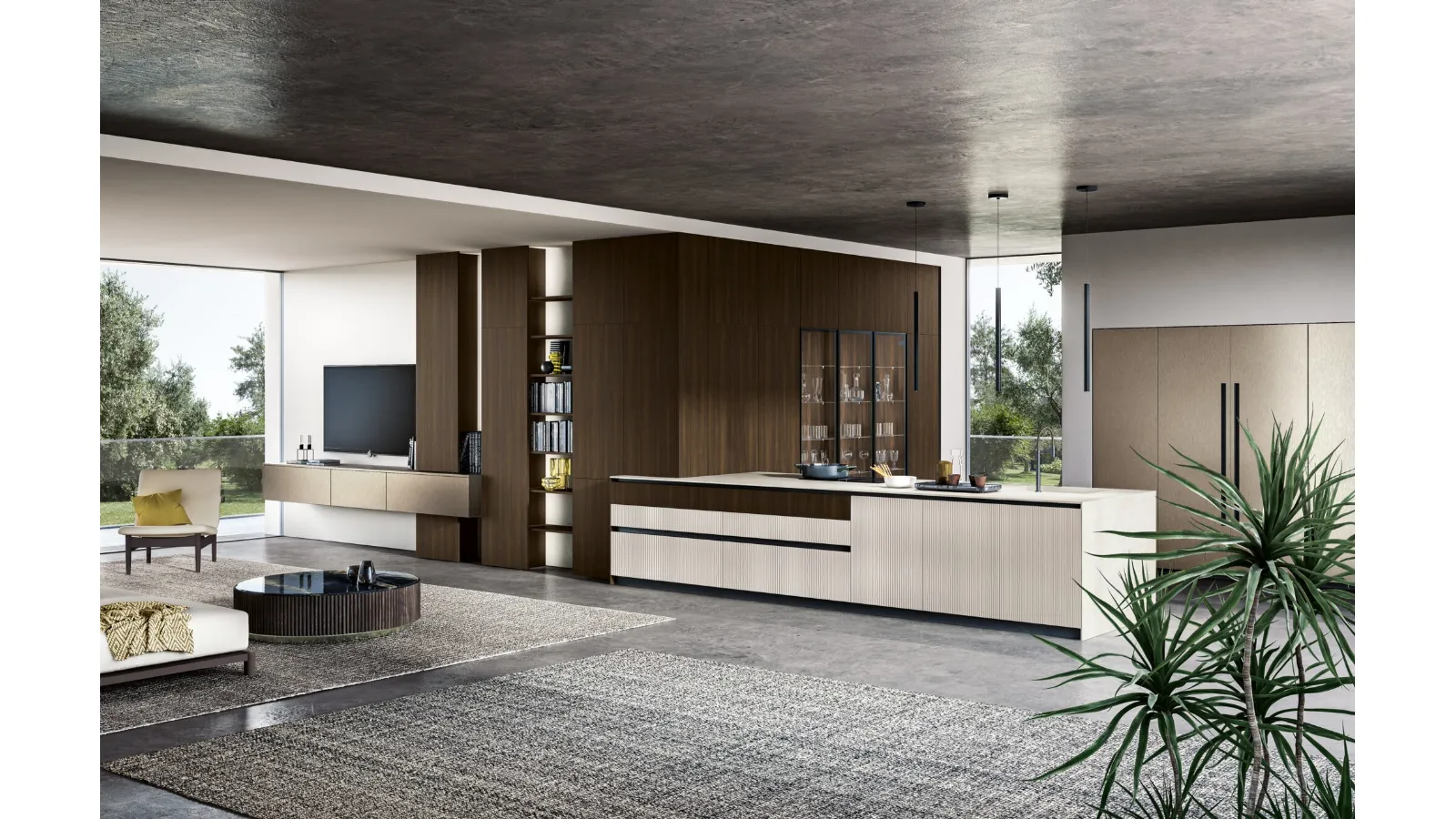 Cucina Moderna System 22 Riga con penisola di Atra Cucine