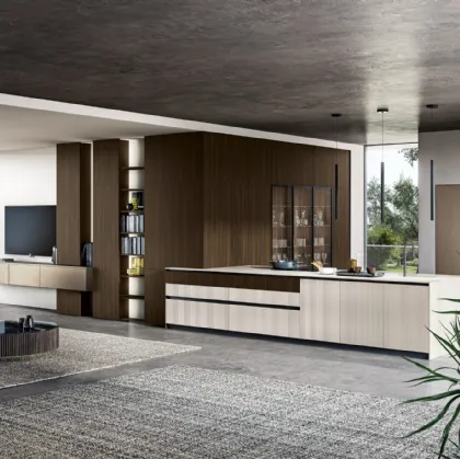 Cucina Moderna System 22 Riga con penisola di Atra Cucine