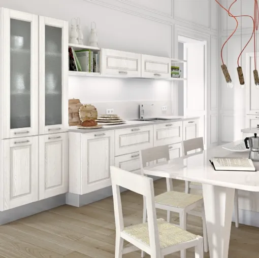 Cucina Shabby Chic con penisola Provenza 05 di Lube